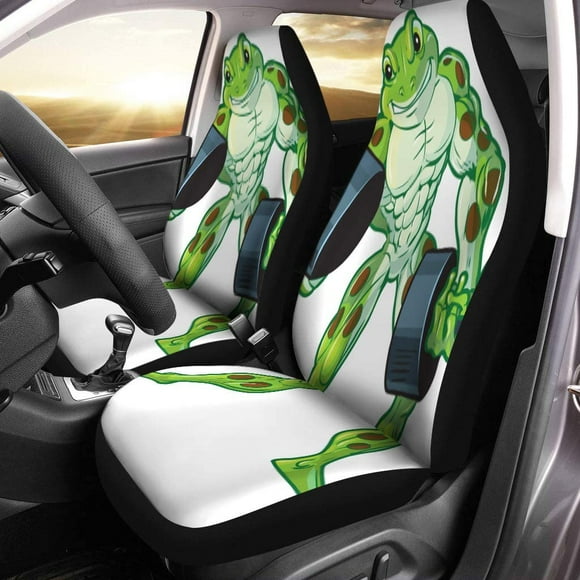 UNICEU Green Frog Print Car Seat Cover with Steering Wheel Cover Seat Belt Shoulder Pad Animal Pattern Universal Fit for Most Trucks Vehicles 5 Pcs Set Auto Travel Decorative Accessories UNICEU Green Frog Print Car Seat Cover with Steering Wheel Cover Seat Belt Shoulder Pad Animal Pattern Universal Fit for Most Trucks Vehicles 5 Pcs Set Auto Travel Decorative Accessories